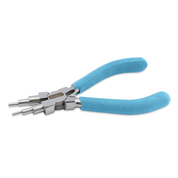 Beadalon - Stepped Bail-Making Pliers, makes 6 different loop sizes: 9 mm / 0.35 in, 8 mm / 0.31 in, 6 mm / 0.23 in, 5 mm / 0.2 in, 3 mm / 0.12 / 2 mm / 0.08 in