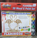 Crazy Crafts - Kids Zone - 3D Wood & Paint Set - Flamingos