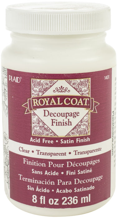 Plaid Royal Coat Satin Decoupage Finish 8oz Clear