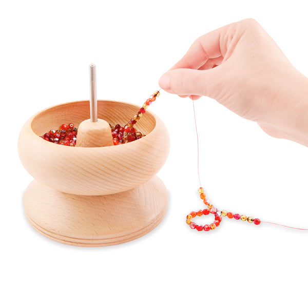 Spin-N-Bead Senior, Size #14, cm / 5.5 in, height x 14 cm / 5.5 in, width with 1 Curved Rigid Beading Needle