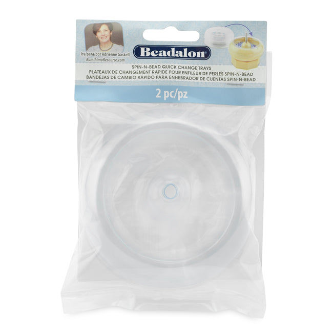 Spin-N-Bead Quick Change Trays by Adrienne Gaskell, Compatible with both Spin-N-Bead / 206A-400 / and Spin-N-Bead Jr. / 206A-410 / 2 pc