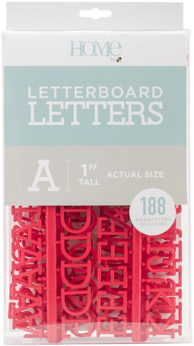 DCWV Letterboard Letters & Characters 1" 188/Pkg-Red