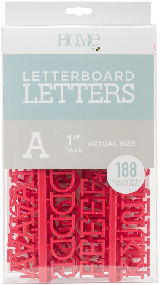 DCWV Letterboard Letters & Characters 1" 188/Pkg-Red