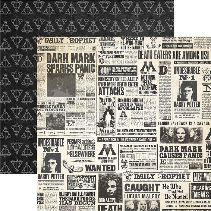 Paper House Harry Potter Double-Sided Cardstock 12"X12"-Harry Potter Newspaper