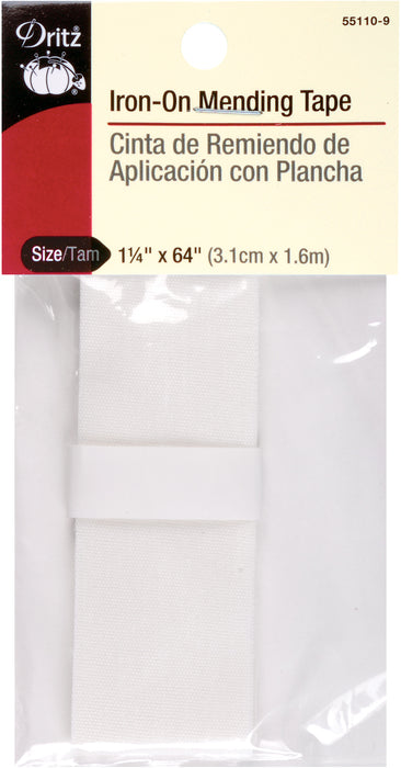 Dritz Iron-On Mending Tape 1-1/4"X64" 1/Pkg-White