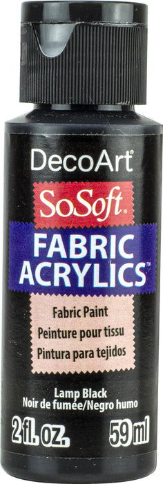 SoSoft Fabric Acrylic Paint 2oz-Lamp Black