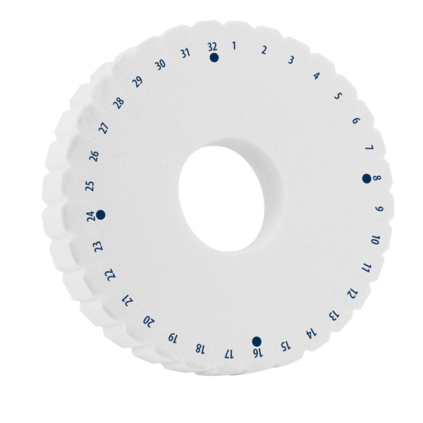 Kumihimo Disc, Double Density Thickness 0.79 in / 20 mm, Round, 32 Slits, 4.25 in / 10.8 cm diameter