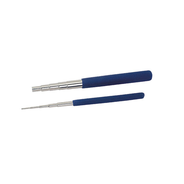 Round Multi Jump Ring Mandrels, make sizes 10, 9, 8.2, 7.3, 6, 5.5, 5, 4, 3, 2, 1.5 mm / 0.39, 0.35, 0.32, 0.29, 0.23, 0.22, 0.20, 0.16, 0.12, 0.08, 0.06 in, 2 pc