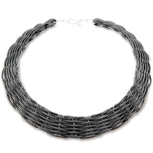 Necklace Weaver Tool, by Kleshna Handel, Aluminum Base, Elastic Spacer Cord, 38 pins, Foam Insert, Latch Hook