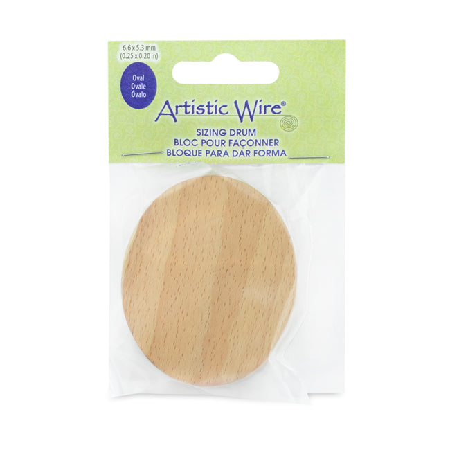 Artistic Wire Sizing Drum, Oval O.D. 6.6 cm x 5.3 cm / 2.6 in x 2.1 in