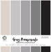 Colorbok 78lb Smooth Cardstock 12"X12" 30/Pkg-Gray Promenade, 5 Colors/6 Each