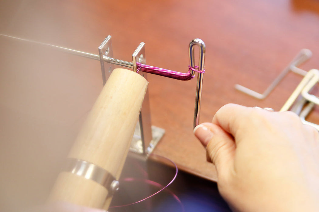 Wooden Ring/Wire Clamp with leather tip inserts and wedge