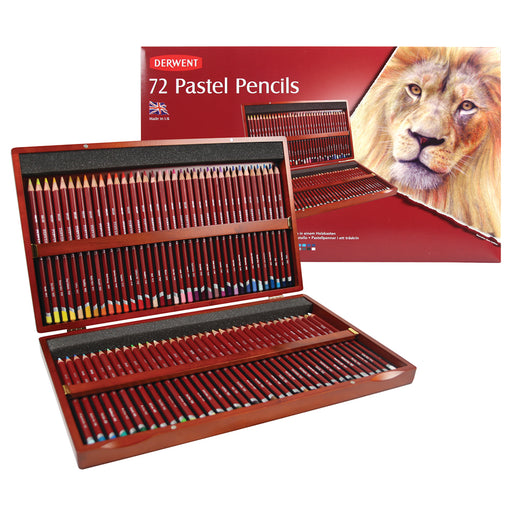 Derwent - Pastel Wooden Box - 72 Pencil Set