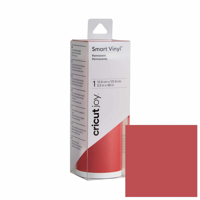 Cricut Joy - Smart Vinyl - Permanent - 13,9cm x 121,9cm - Tomato Red Glossy