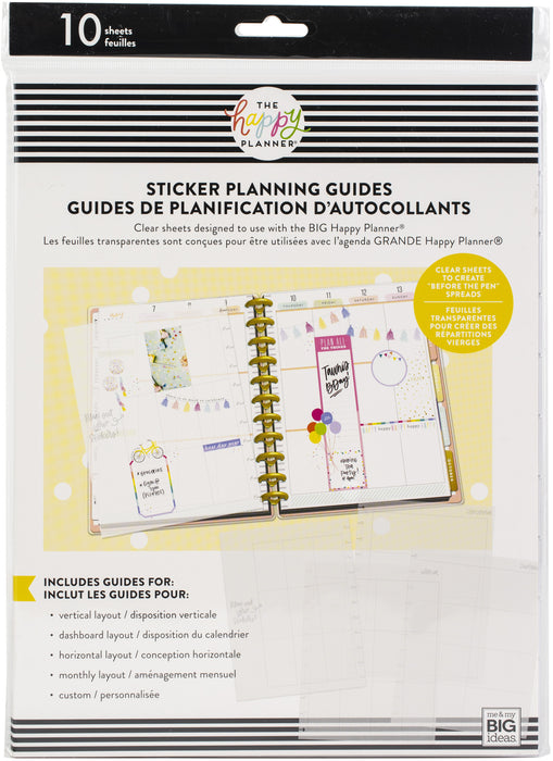 Happy Planner Big Sticker Planning Guide-Clear