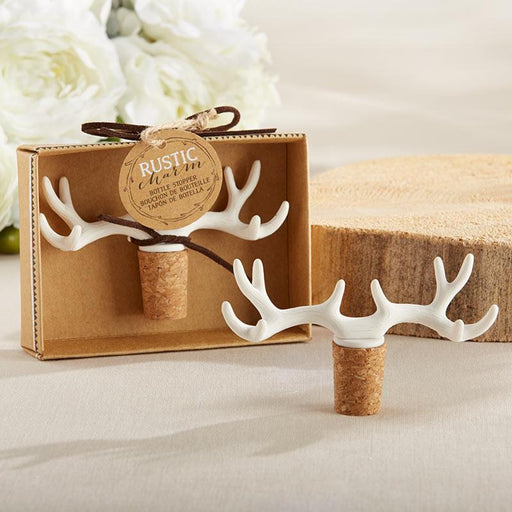 Kate Aspen - Rustic Charm Antler Bottle Stopper - sold each