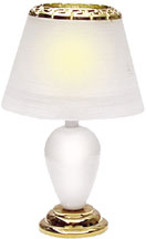 Houseworks - White Teardrop Table Lamp - 1 Inch Scale