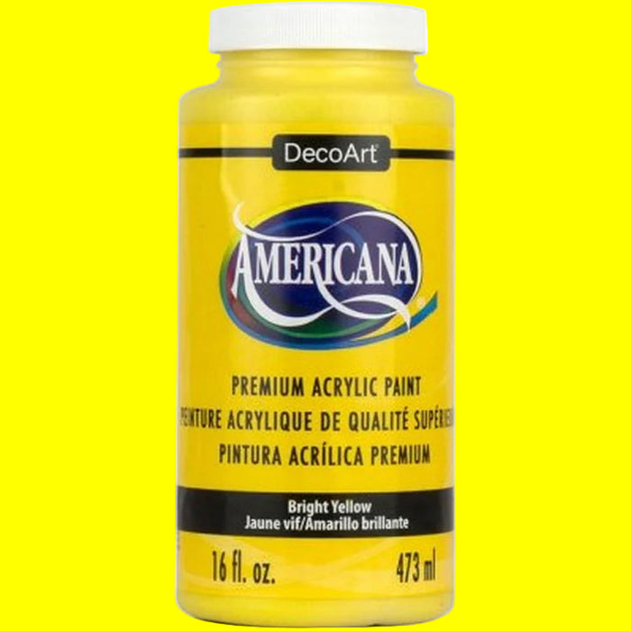 DecoArt Americana Acrylic Paint 16oz Bright Yellow