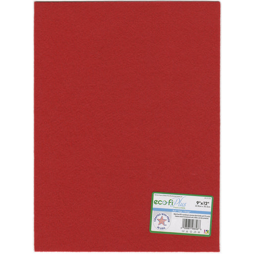 Kunin Eco-Fi Plus Premium Felt Sheet 9"X12"-Red