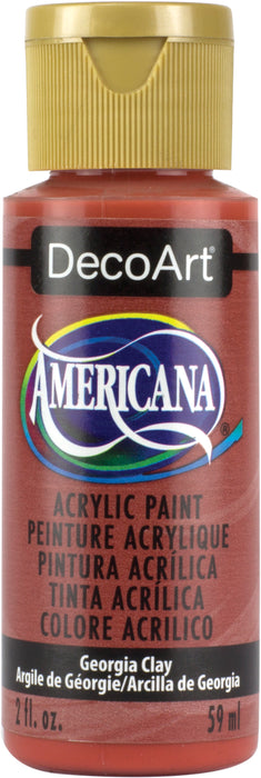 DecoArt Americana Acrylic Paint 2oz-Georgia Clay - Opaque