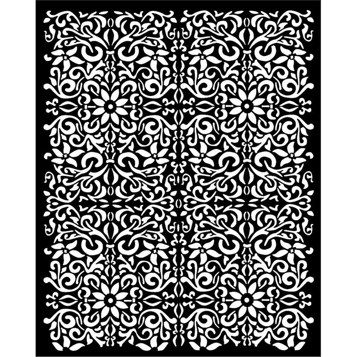 Stamperia Stencil 7.87"X9.84"-Vintage Library Texture