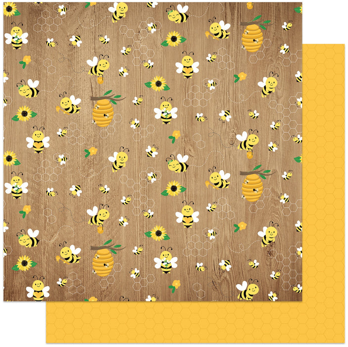 Sweet As Honey Double-Sided Cardstock 12"X12"-Buzzing By