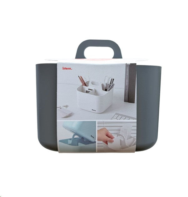 Organiser 4 Comp Porta Square - Gray