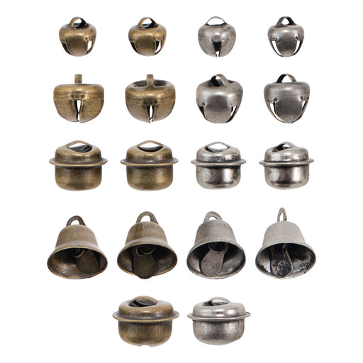 Idea-Ology Tiny Metal Bells 18/Pkg-Nickel & Copper
