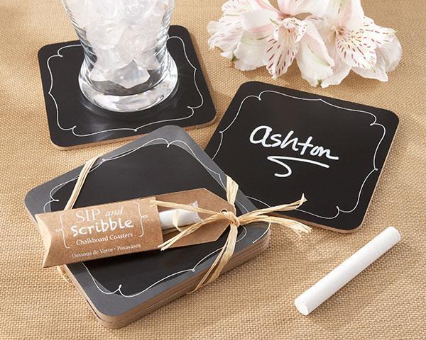 Kate Aspen - Sip And Scribble Chalkboard Coasters (Set Of 4)