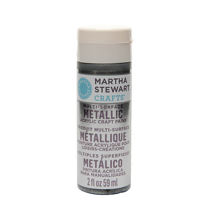 Martha Stewart Crafts - Multi-Surface Metallic Acrylic Craft Paint - Titanium