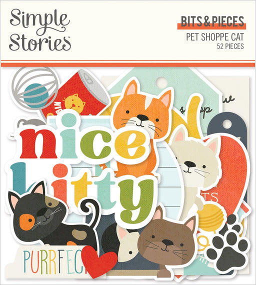 Pet Shoppe Cat Bits & Pieces Die-Cuts 52/Pkg-