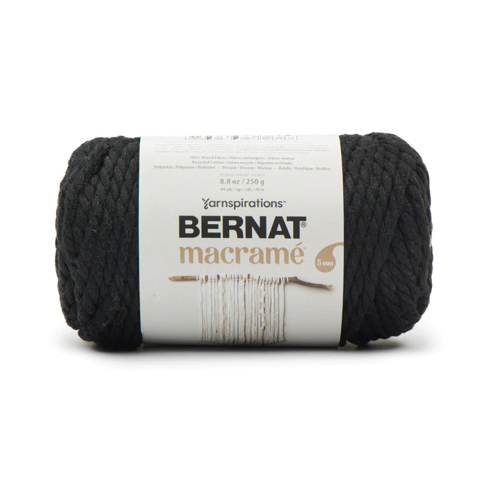 Bernat Macrame Yarn-Black