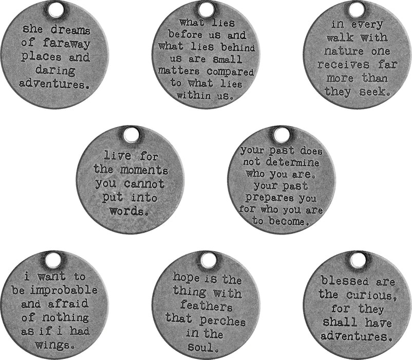 Idea-Ology Metal Quote Tokens 8/Pkg-