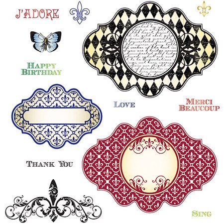 JustRite Papercraft - Cling Stamps 5.5" x 8.5" - Fleur de Lis