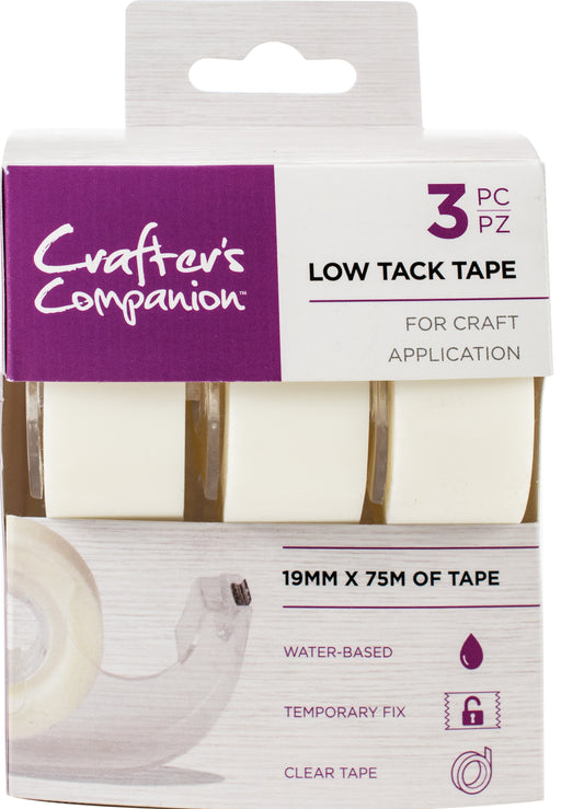 Crafter's Companion Low Tack Tape 3/Pkg-.75"X75m