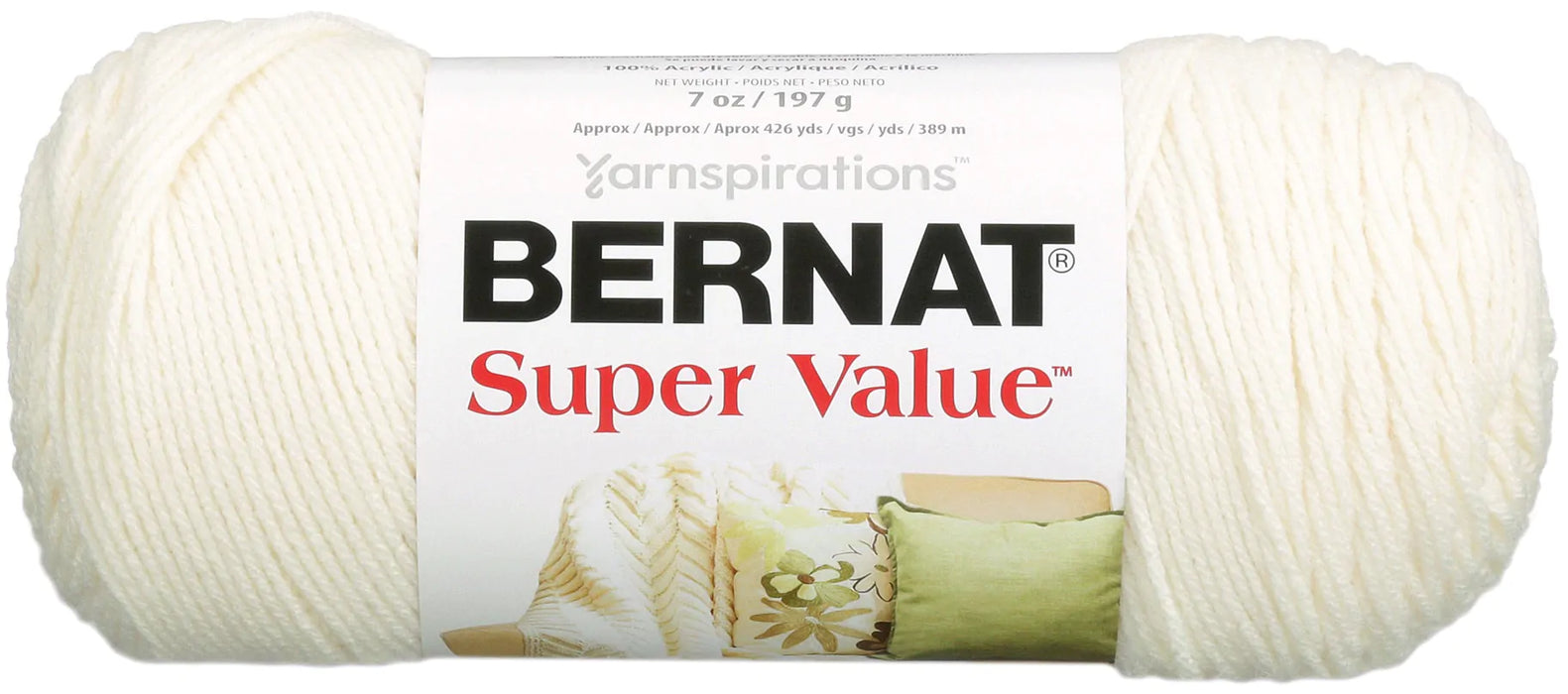 Bernat Super Value Solid Yarn-Natural