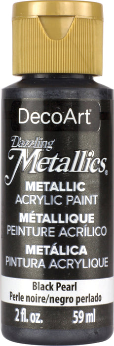 DecoArt Dazzling Metallics Acrylic Paint 2oz-Black Pearl