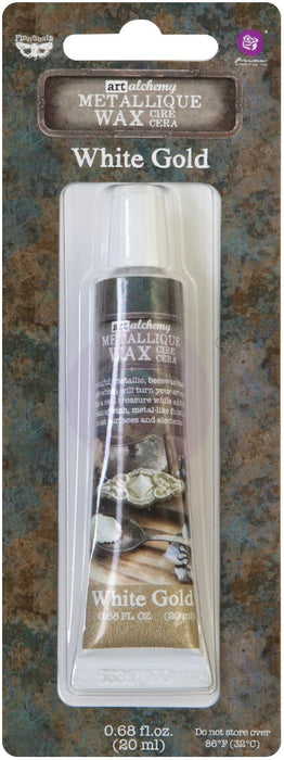 Finnabair Art Alchemy Metallique Wax .68 Fluid Ounce-White Gold