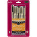 Pigma Micron - Fine Line Set - Assorted Sizes 6/pkg - Black