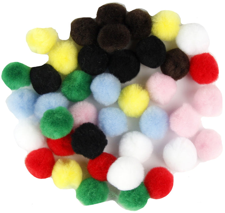 Touch Of Nature 1" Pom-Poms 40/Pkg-Assorted