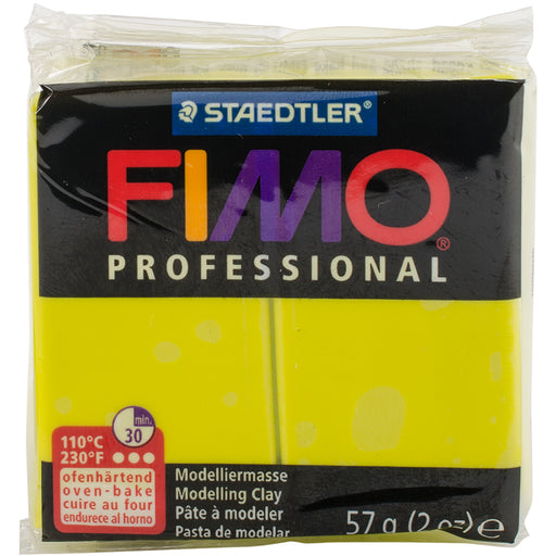 Fimo Professional Soft Polymer Clay 2oz-Lemon Yellow