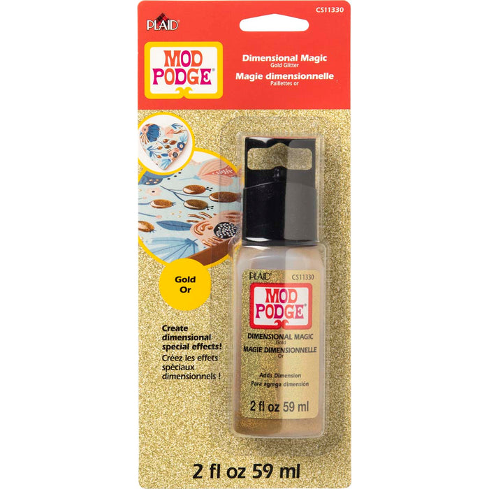 Plaid - Mod Podge - Dimensional Magic - Gold Glitter - 59ml