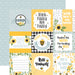 Bee Happy Double-Sided Cardstock 12"X12"-4"X4" Journaling Cards