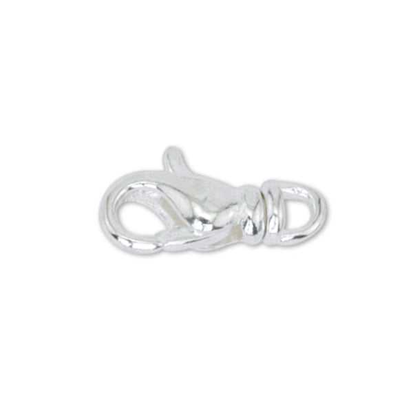 Lobster Clasps, Swivel, 13 mm / .511 in, Silver Plated, 3 pc