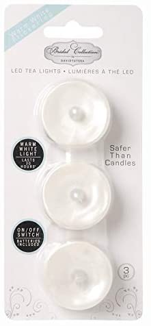 David Tutera - White LED Tea Lights - Set of 3