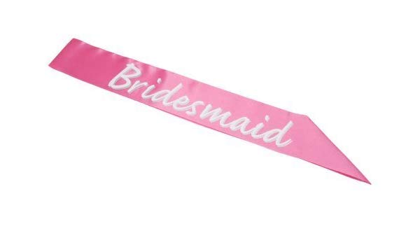 Darice - Bridesmaid Sash - Just for the Girls - Pink with White