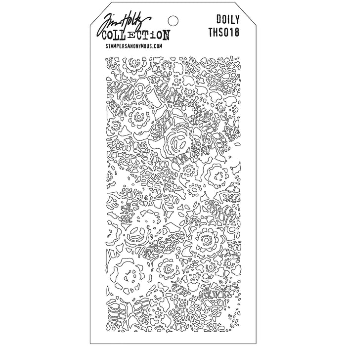 Tim Holtz Layered Stencil 4.125"X8.5"-Doily
