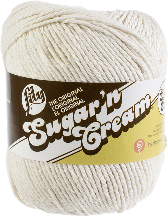 Lily Sugar'n Cream Yarn Solids Super Size-Ecru