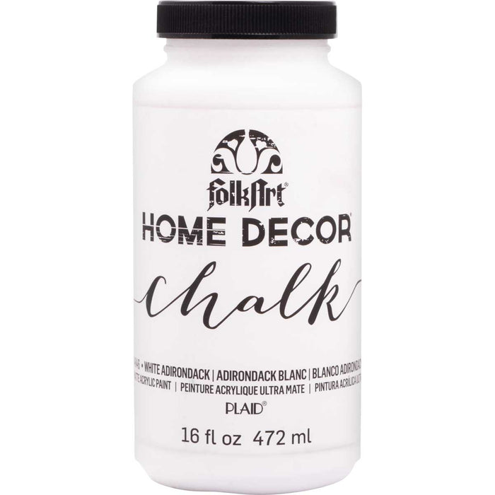 Plaid FolkArt - Home Decor Chalk Paint - White Adirondack - 16 oz.