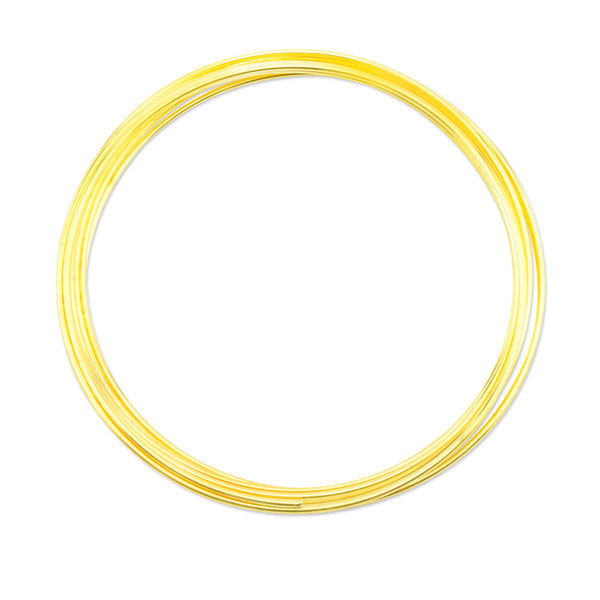 Memory Wire, Extra Heavy Duty Round, Large Bracelet, Gold Color, Wire Diameter 1.0 mm / .039 in, 0.5 oz / 14 g, approx. 9 coils/pack